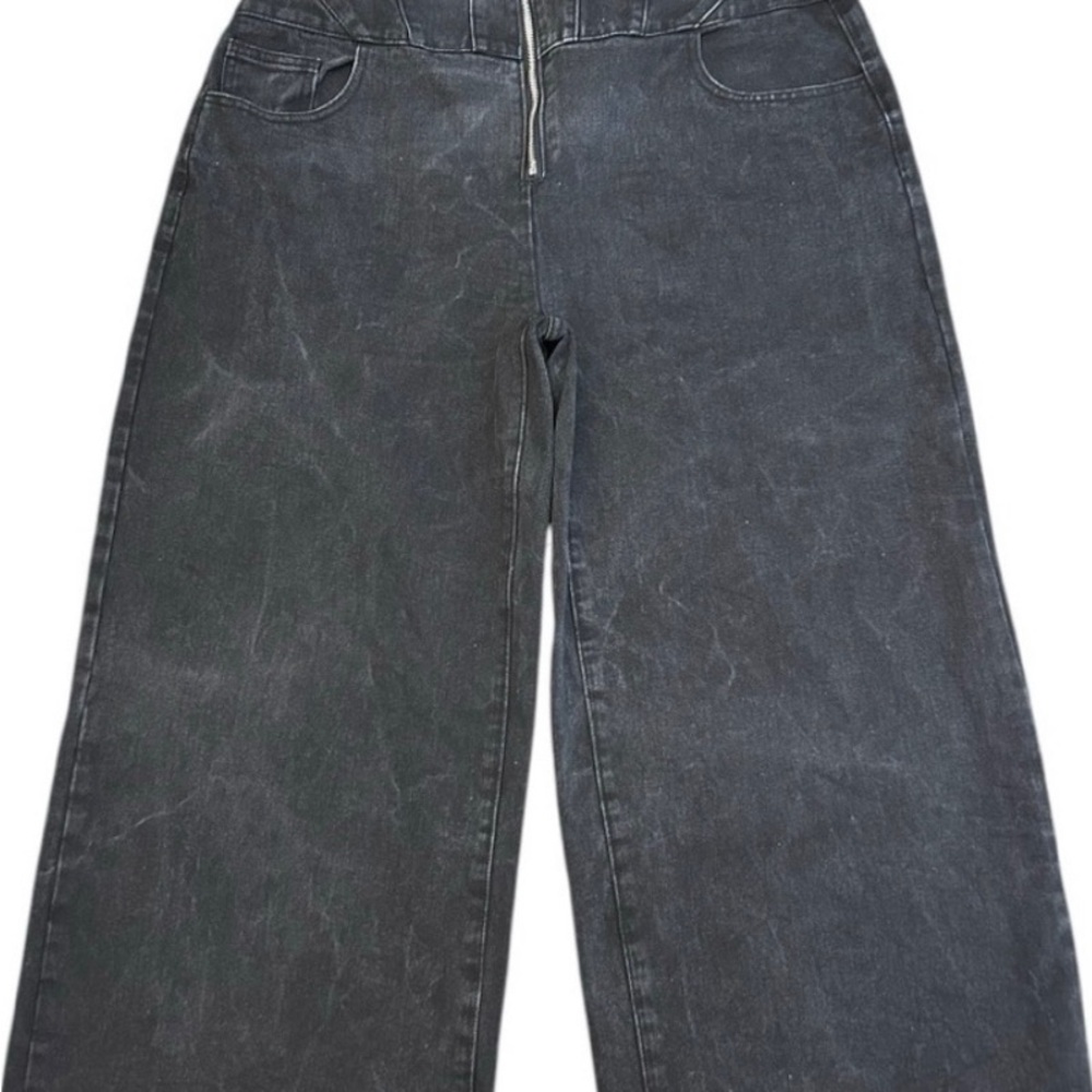 PrettyLittleThing Black Wide Leg High-Rise Jeans